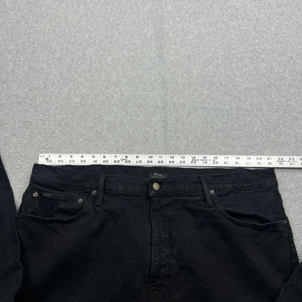 Polo Ralph Lauren Pants Men's 42x32 Black Hampton Relaxed Straight Stretch Denim